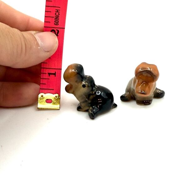 Retired Hagen Renaker Roaring Hippo Tiny Miniature Adorable Hippopotamus 2 Piece - Picture 6 of 7